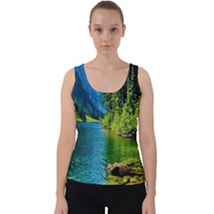 Beautiful Nature Lake Velvet Tank Top