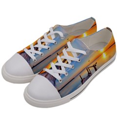 Sunset Lake Beautiful Nature Women s Low Top Canvas Sneakers by Modern2018