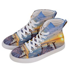 Sunset Lake Beautiful Nature Men s Hi-top Skate Sneakers by Modern2018