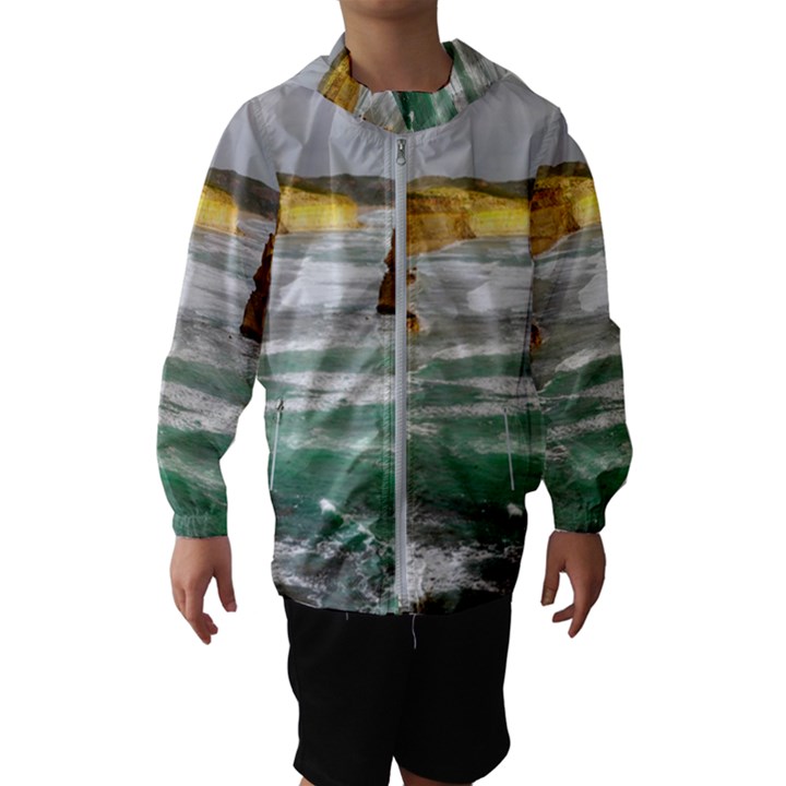 Coastal Landscape Hooded Wind Breaker (Kids)