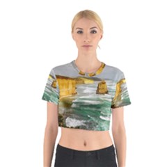 Coastal Landscape Cotton Crop Top by Modern2018