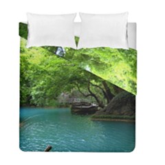 Backgrounds List Of Lake Background Beautiful Waterfalls Nature Duvet Cover Double Side (full/ Double Size) by Modern2018