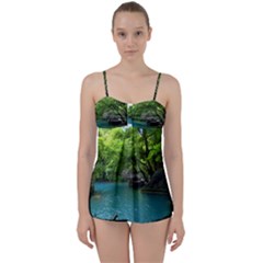 Backgrounds List Of Lake Background Beautiful Waterfalls Nature Babydoll Tankini Set by Modern2018