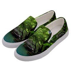 Backgrounds List Of Lake Background Beautiful Waterfalls Nature Men s Canvas Slip Ons by Modern2018