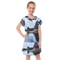 Beautiful Pagoda On Lake Nature Wallpaper Kids  Drop Waist Dress View1