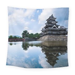 Beautiful Pagoda On Lake Nature Wallpaper Square Tapestry (large)