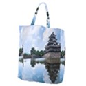 Beautiful Pagoda On Lake Nature Wallpaper Giant Grocery Zipper Tote View2