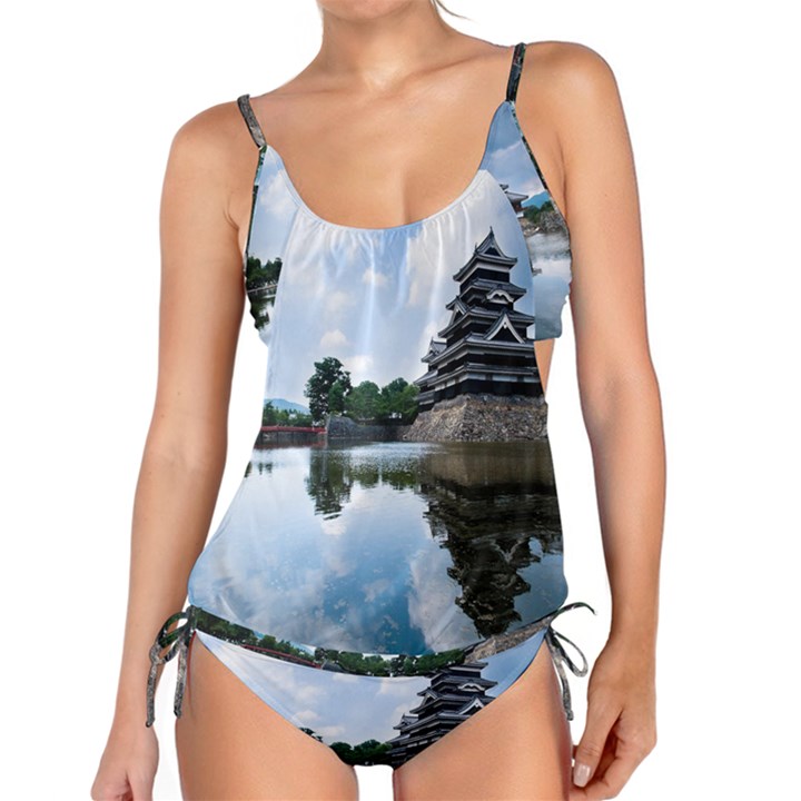 Beautiful Pagoda On Lake Nature Wallpaper Tankini Set