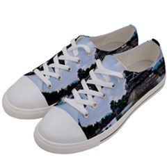 Beautiful Pagoda On Lake Nature Wallpaper Women s Low Top Canvas Sneakers by Modern2018