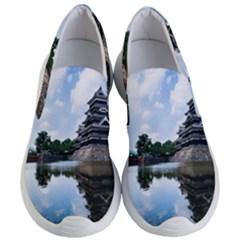 Beautiful Pagoda On Lake Nature Wallpaper Women s Lightweight Slip Ons by Modern2018