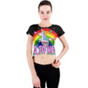 Go to Hell - Unicorn Crew Neck Crop Top View1