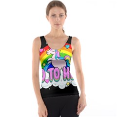 Go To Hell - Unicorn Tank Top by Valentinaart