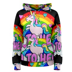 Go To Hell - Unicorn Women s Pullover Hoodie by Valentinaart