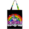 Go to Hell - Unicorn Zipper Classic Tote Bag View1