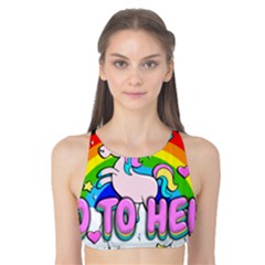 Go To Hell - Unicorn Tank Bikini Top by Valentinaart