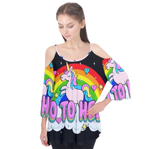 Go To Hell - Unicorn Flutter Tees by Valentinaart