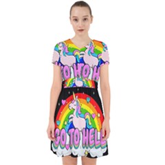 Go To Hell - Unicorn Adorable In Chiffon Dress by Valentinaart