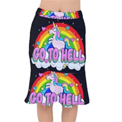 Go To Hell - Unicorn Mermaid Skirt by Valentinaart