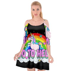 Go To Hell - Unicorn Cutout Spaghetti Strap Chiffon Dress by Valentinaart