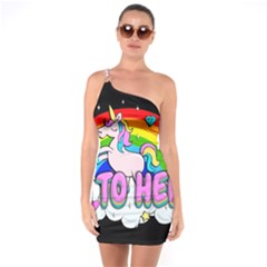 Go To Hell - Unicorn One Soulder Bodycon Dress by Valentinaart