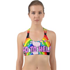 Go To Hell - Unicorn Back Web Sports Bra by Valentinaart