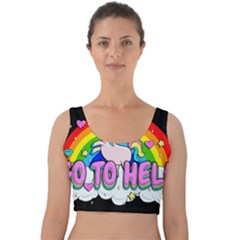 Go To Hell - Unicorn Velvet Crop Top