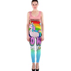 Go To Hell - Unicorn One Piece Catsuit by Valentinaart