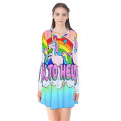 Go To Hell - Unicorn Flare Dress by Valentinaart