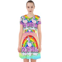 Go To Hell - Unicorn Adorable In Chiffon Dress by Valentinaart