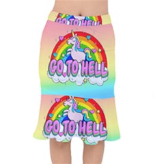 Go To Hell - Unicorn Mermaid Skirt by Valentinaart