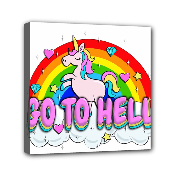 Go to Hell - Unicorn Canvas Travel Bag