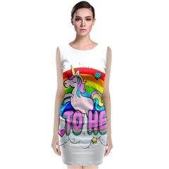 Go To Hell - Unicorn Classic Sleeveless Midi Dress by Valentinaart