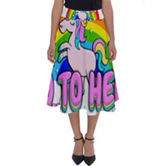 Go To Hell - Unicorn Perfect Length Midi Skirt by Valentinaart