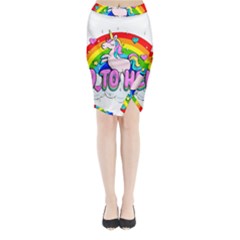 Go To Hell - Unicorn Midi Wrap Pencil Skirt by Valentinaart