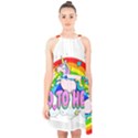 Go to Hell - Unicorn Halter Collar Waist Tie Chiffon Dress View1