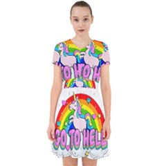 Go To Hell - Unicorn Adorable In Chiffon Dress by Valentinaart