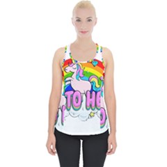 Go To Hell - Unicorn Piece Up Tank Top by Valentinaart