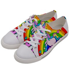 Go To Hell - Unicorn Women s Low Top Canvas Sneakers by Valentinaart