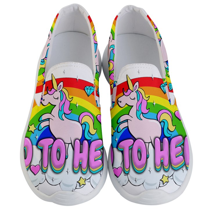 Go to Hell - Unicorn Men s Lightweight Slip Ons