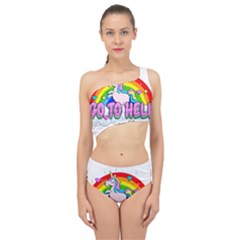 Go To Hell - Unicorn Spliced Up Swimsuit by Valentinaart