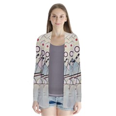 Composition 8 - Vasily Kandinsky Drape Collar Cardigan by Valentinaart