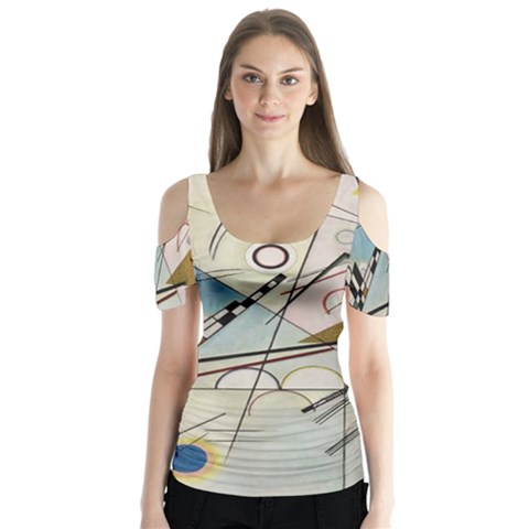 Composition 8 - Vasily Kandinsky Butterfly Sleeve Cutout Tee  by Valentinaart