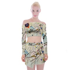 Composition 8 - Vasily Kandinsky Off Shoulder Top With Mini Skirt Set by Valentinaart