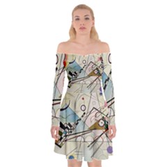 Composition 8 - Vasily Kandinsky Off Shoulder Skater Dress by Valentinaart