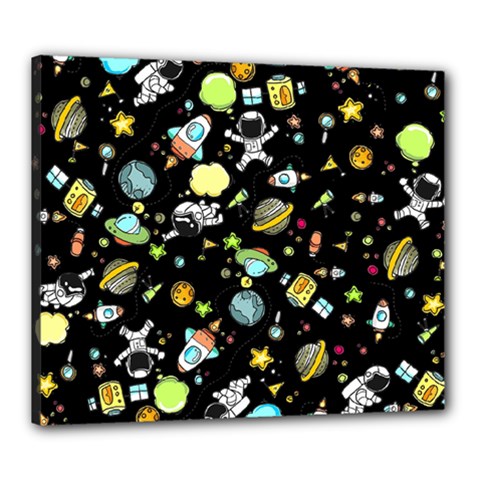 Space Pattern Canvas 24  X 20  by Valentinaart