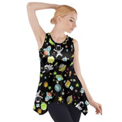 Space Pattern Side Drop Tank Tunic by Valentinaart