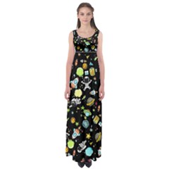 Space Pattern Empire Waist Maxi Dress by Valentinaart