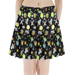 Space Pattern Pleated Mini Skirt by Valentinaart