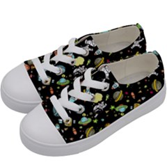 Space Pattern Kids  Low Top Canvas Sneakers by Valentinaart