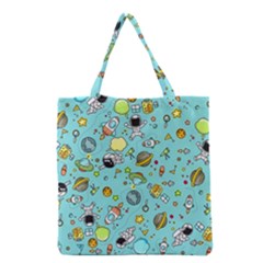 Space Pattern Grocery Tote Bag by Valentinaart